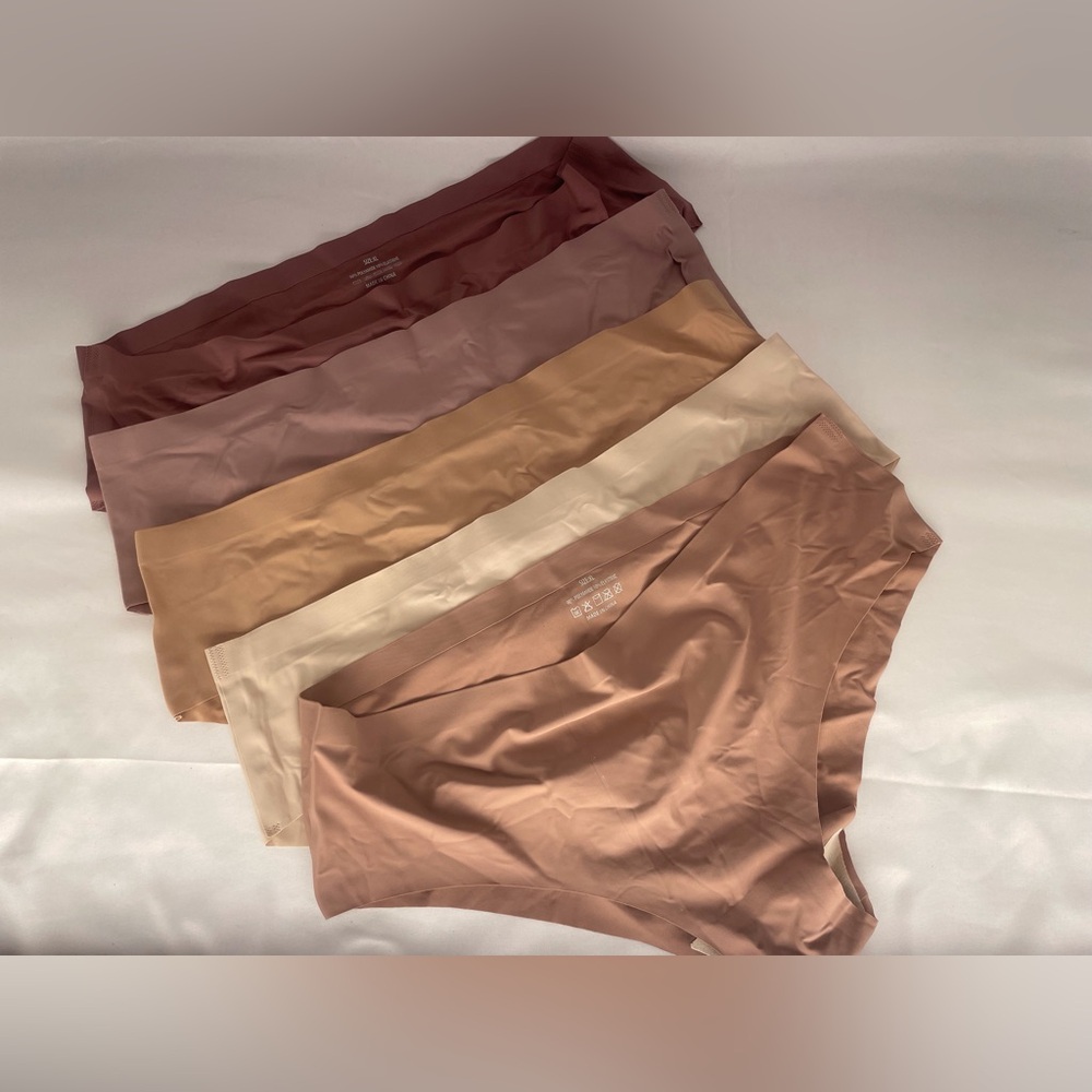 No Show Underwear, 5 Pack, women’s XL, Cheeky, Multi-Color